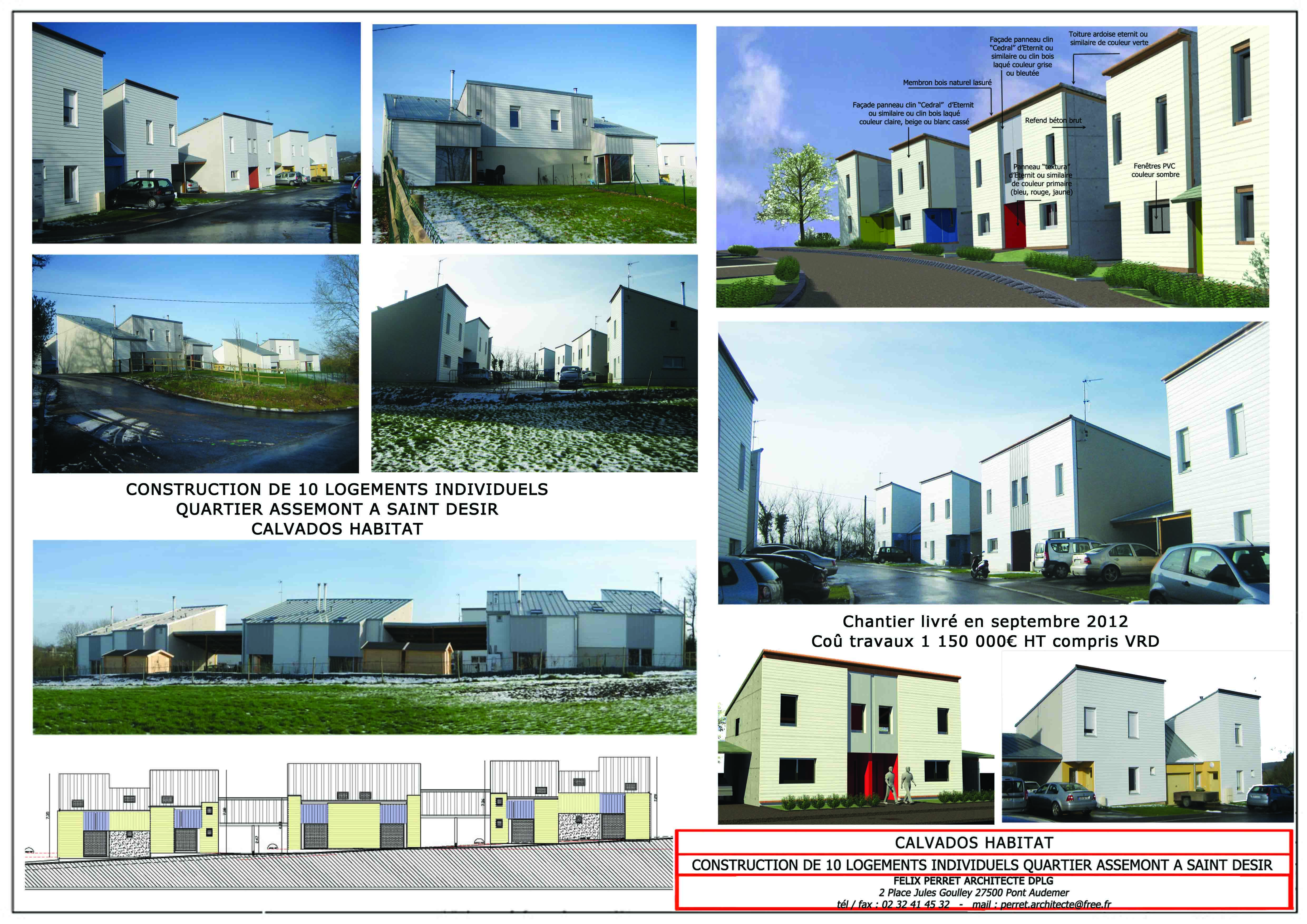 Construction de 10 logements individuels à Saint Désir Felix Perret
